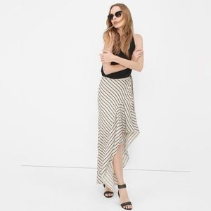 WHBM Stripe Wrap Maxi Skirt
